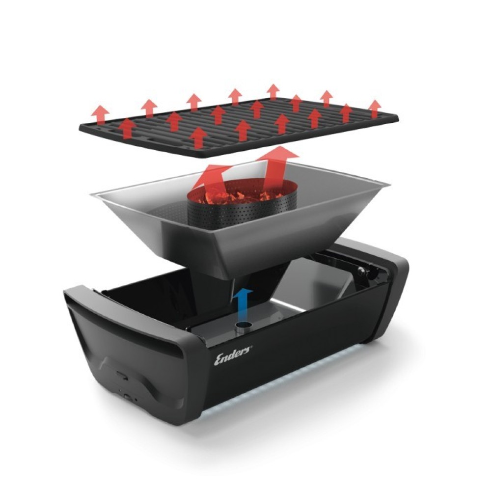 Вугільний гриль Enders Aurora Mirror Black 1365K